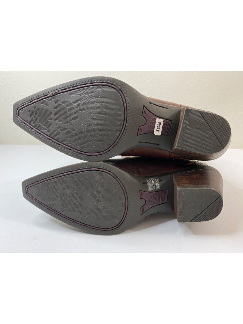 Ariat Cowgirl Boots Women 7C Brown Leather Embroidered Style 10005908 - Picture 14 of 16